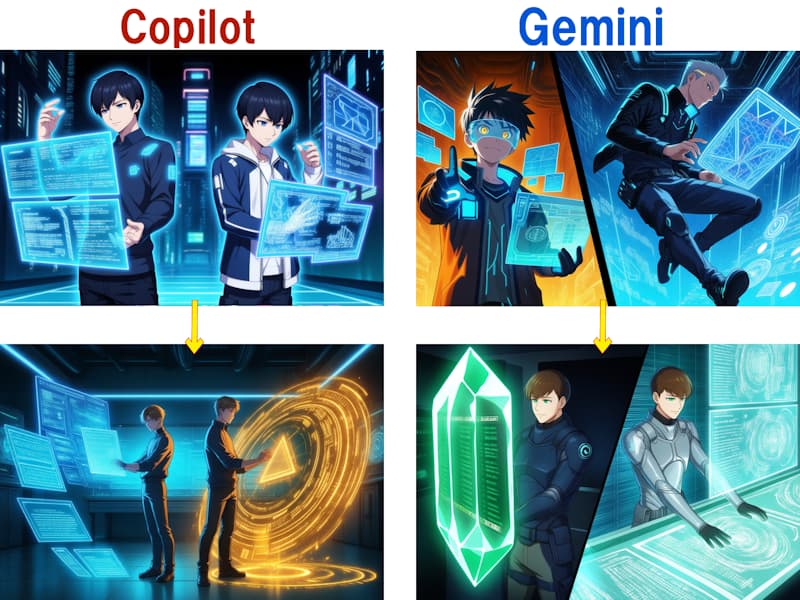 AI兄弟の対比（Copilot_Gemini）