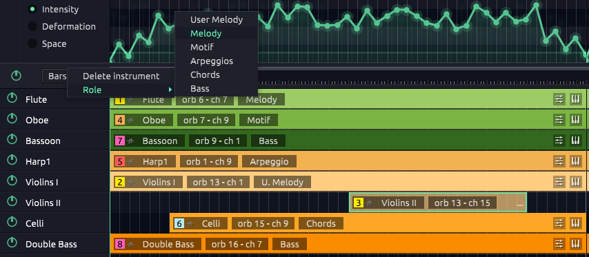 Orb Composer Instrument Role