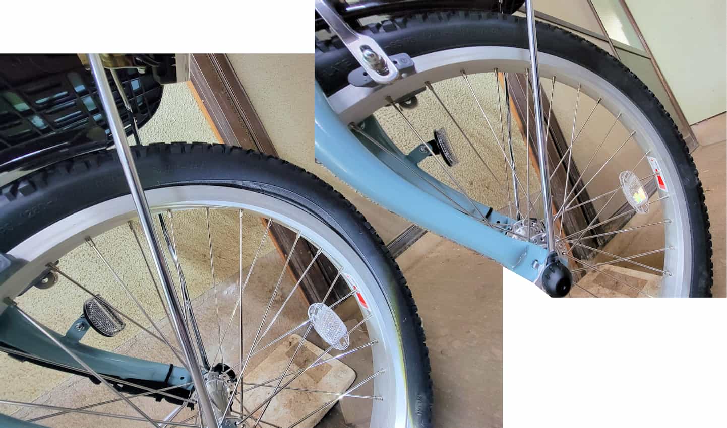 タイヤへ空気を2