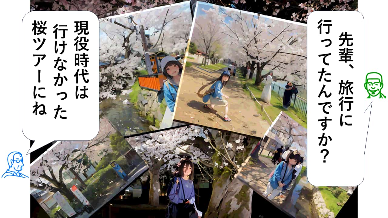 桜ツアー1コマ目