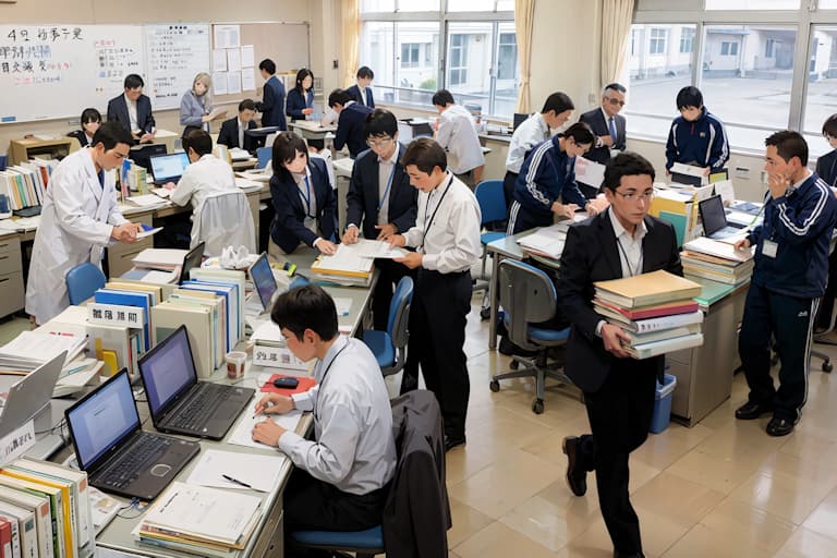 新年度の職員室