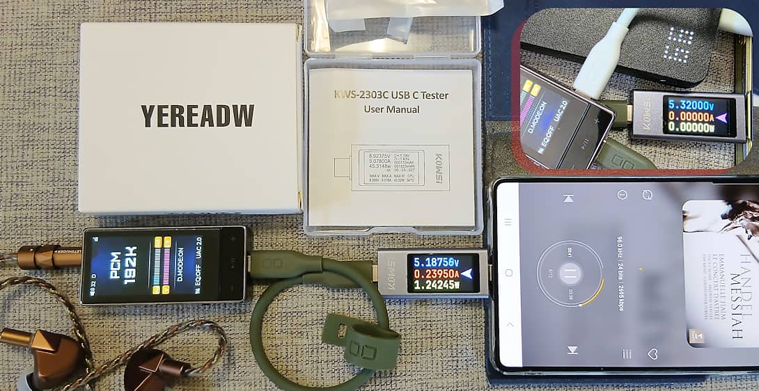 USB-Cテスターで消費電力測定